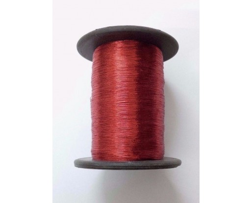 RED - Spool of Shiny Metallic Thread Yarn - For Crochet Sewing Embroidery Handwork Artwork Jewelry